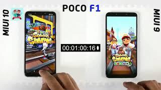Xiaomi PocoPhone F1 Speed Test & Benchmark Test  MIUI 10 vs MIUI 9 