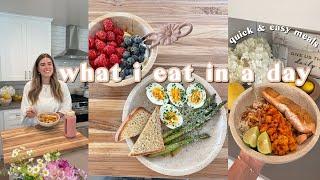 WHAT I EAT IN A DAY  quick & easy healthy high-protein recipes