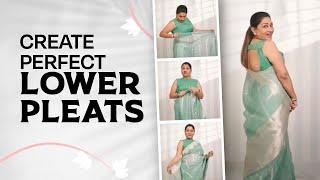 How to make lower pleats perfectly  Dolly Jains perfect pleats