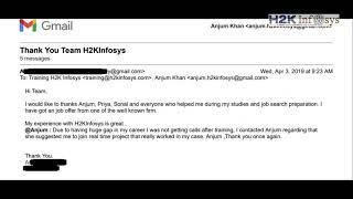 H2k Infosys Student Testimonials  Job Placement