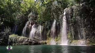 5 Minute Music Meditation  5 Minutes to Calm  Scenic Waterfall and Nature Sounds
