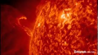 Massive sun burst captured by NASA