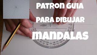 Patron guia para dibujar mandalasPattern guide to draw mandalas