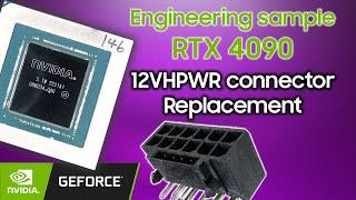 RTX 4090 Engineering Sample without Marking and burned 12VHPWR Connector