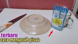 pasti banyak yang belum tahu  cara mengasah pisau setajam silet