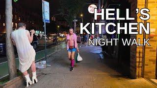 NEW YORK CITY Walking Tour 4K - HELLS KITCHEN - Evening Walk