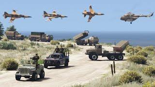 Israeli Secret Weapon Supply Convoy Destroyed by Irani Fighter Jets Drone & Helicopter -GTA V