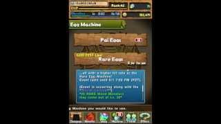 Puzzle And Dragons - Rare Egg Machine During God Fest Live - Puzzles And Dragons P&D