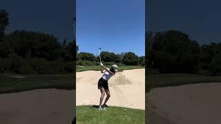 Watch an average female golfer play a par 4 ️ #playaholewithme #golf #shorts