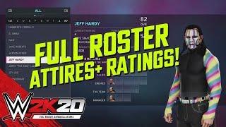 WWE 2K20 All Superstars Overall Ratings Attires & Tag Teams Full Roster