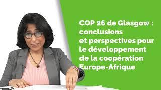 COP26 de Glasgow Conclusions et perspectives pour le développement de la coopération Europe-Afrique