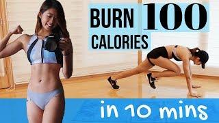 Burn 100 Calories in 10 Minutes HIIT Workout AT HOME