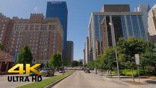 Driving Downtown Oklahoma City  Capital of Oklahoma  4K