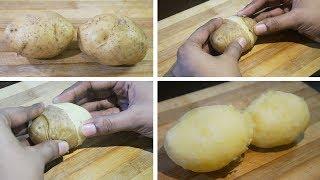 Amazing Potato Peeling Trick Cooking Tricks  HACKS WITH POTATOES  Life Hack  How To