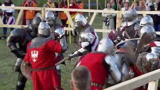 USA vs Poland - 16 vs 16 Medieval Combat HEMA Match IMCF Commentary