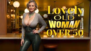 Natural Older Women Over 50  Older women In Leather  Attractive Fashion Tips 21