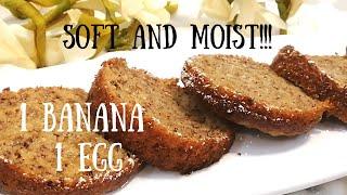 Banana cake recipe  banana bread  1 banana 1 egg  easy recipe  soft and moist