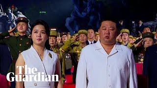 North Koreas first lady cries next to Kim Jong Un during armistice event