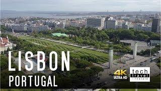 4K Lisbon city from the air - Portugal