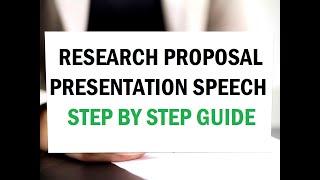 Research Proposal Presentation Speech