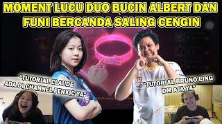 Moment lucu duo bucin Albert dan Funi saling bercanda cengin evos dan rrq 