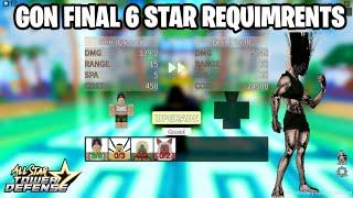 ASTD GON 6 STAR FINAL EVOLUTION REQUIREMENTS