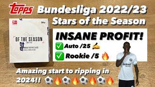 INSANE Rookie & Auto pulls Topps Bundesliga Stars of the Season 22-23 football card box rip
