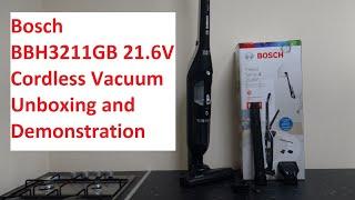 Bosch BBH3211GB Cordless Vacuum Cleaner Unboxing and Demo