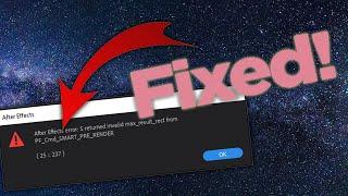How To FIX Error Code 25237 on AFTER EFFECTS  after effects crash tutorial