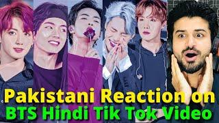 Pakistani Reacts on Bts Hindi Tik Tok  Reaction Vlogger