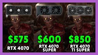 Is the RTX 4070 Ti Super worth $250+ more for performance? RTX 4070 x 4070 Super x 4070 Ti Super