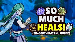 C0 Baizhu is a STRONG Healer with Simple Artifacts & Weapons Baizhu Build Guide