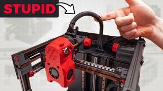 How STUPID is the THICK WIRE LOOM on a small 3D PRINTER? Printhead Flex = Inaccurate Prints