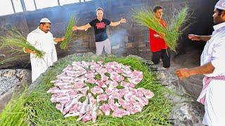 Most UNIQUE Street Food in Saudi Arabia - RARE Village Haneeth Making Process in DEEP South Saudi