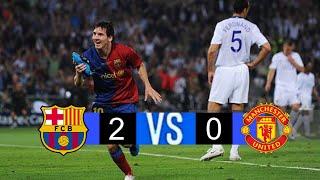 Barcelona x Manchester United  2-0  extended highlights and Goals  UCL final 2009