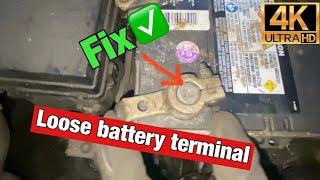 How to fix a loose battery terminal the best easiest way Battery terminal shims.