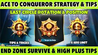 DAY 21  END CIRCLE ROTATION & POSITION BEST SURVIVAL TIPS SOLO. SOLO CONQUEROR BEST TIPS & TRICKS