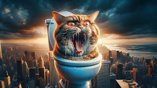 Cat meet Skibidi Toilet cat and Cameramen… pt. 2  #cat #funnycat  #catmemes