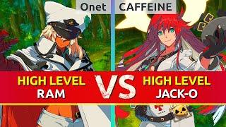 GGST ▰ Onet Ramlethal vs CAFFEINE Jack-O. High Level Gameplay