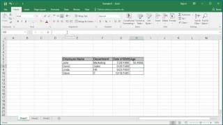 How to Calculate persons age in Excel 2016