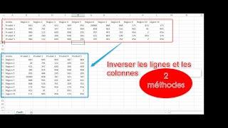 Inverser les lignes et les colonnes dun tableau Excel avec 2 méthodes Fonction Transpose