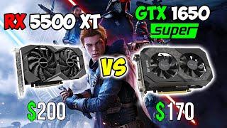 GTX 1650 SUPER vs RX 5500 XT Benchmarks  Review and Comparison w i9-9900K