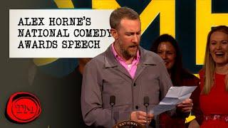 Alex Hornes HILARIOUS Speech at the National Comedy Awards  Taskmaster