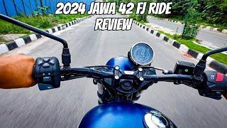 2024 Jawa 42 FJ 350  Ride Review  performancesuspension & Exhaust  Hunter ka kya hoga ?