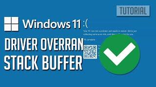 DRIVER OVERRAN STACK BUFFER Blue Screen BSOD Error On Windows 1110 PC FIX