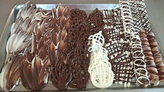 FILIGRANAS DE CHOCOLATE  Con estos chocolates adornos los pasteles  son muy fácil de hacer
