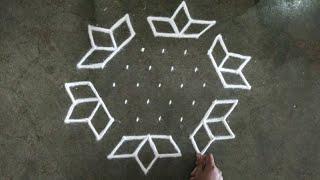 9×5 dots rangoli designs for daily  easy muggulu designs  dots kolam  thipkyanchi rangoli