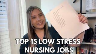 TOP 15 LOW STRESS NURSING JOBS 2023 AND 2024  + VLOGMAS 2023 