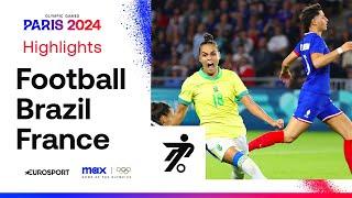 France 0-1 Brazil Womens Quarter-Final Football Highlights  Paris Olympics 2024 #Paris2024