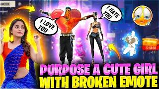 Propose A Cute Girls With New Heart Broken Emote  Heart emote Is Back - Garena Free Fire